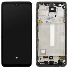MR3_119233 Дисплей для samsung a525, a528 galaxy a52, a52s (2021) у зборі з сенсором та рамкою чорний oled (big size) PRC