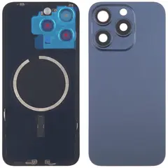 MR3_120689 Задня кришка (скло) для iphone 15 pro max синій titanium, сервісний у зборі на рамці APPLE