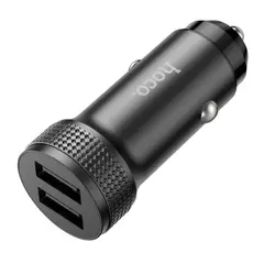 MR4_153862 Авто зарядний пристрій hoco z49 level dual port car charger metal сірий HOCO