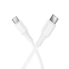 MR4_153868 Кабель pd hoco x120 beneficio 60w charging data cable c to c 1 m білий HOCO