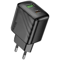 MR3_225262 Мережевий зарядний пристрій hoco cs25a (1usb 3a qc3.0, 1 pd type-c 20w) чорний HOCO