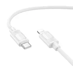 MR4_153871 Кабель pd hoco x122 benefit pd27w silicone charging data cable ip, 1 m білий HOCO