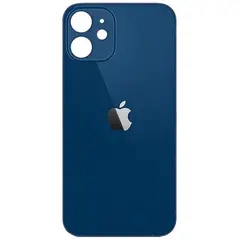 MR3_119994 Задня кришка (скло) для iphone 12 синій (big hole), сервісний APPLE