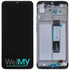 MR3_196441 Дисплей телефона для xiaomi poco m3, redmi 9t у зборі з сенсором та рамкою power чорний (welmy) WELMY