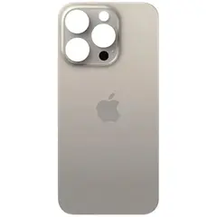 MR3_360390 Задня кришка (скло) для iphone 15 pro natural titanium, сервісний у зборі на рамці premium APPLE
