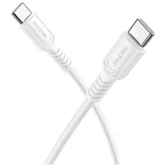 MR3_372268 Кабель pd type-c to type-c borofone bx116 certain 60w 1 m білий BOROFONE