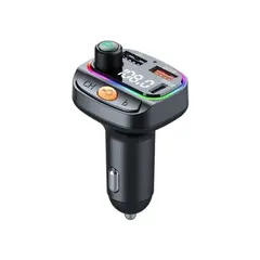 MR4_154263 Авто зарядний пристрій з fm-модулятором wiwu wi-qc031 mp3 car charger чорний PRC