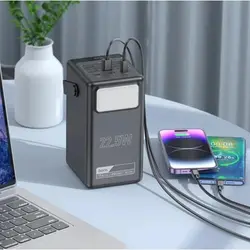 MR4_56669 Зовнішній акумулятор power bank hoco db03 max centurion 65w fully compatible pb, lamp, 100 000mah, чорний 