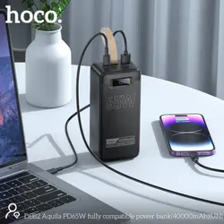 MR4_136321 Зовнішній акумулятор power bank hoco db82 aquila pd65w fully compatible 40 000mah, чорний 