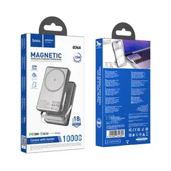 MR4_147518 Зовнішній акумулятор power bank hoco q36a sunlight pd20w power bank magnetic suction holder 10 000mah metal, сірий 