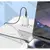 MR4_139411 Кабель hoco u121 золотистий standard transparent discovery edition charging data cable lightning 1 m, чорний HOCO