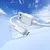 MR4_144025 Кабель hoco x107 favor charging data cable micro 3a, 1 m, білий HOCO