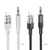 MR4_1497 Адаптер aux hoco upa27 spirit transparent digital audio conversion cable lightning 1.2 m, чорний HOCO
