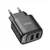 MR4_151544 Мережевий зарядний пристрій hoco c141a smart dual-port charger (eu) 5v, 2.1a, чорний HOCO