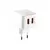 MR4_19823 Мережевий зарядний пристрій xo l61 12w 2usb port 2.4a charger with lightning cable, білий 