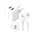 MR4_19823 Мережевий зарядний пристрій xo l61 12w 2usb port 2.4a charger with lightning cable, білий 