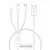 MR4_54609 Кабель 3in1 baseus superior series fast charging data cable usb-a to (lightning, micro, type-c) 3.5a 0.5m, білий p10320105221-01 