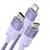 MR4_55969 Кабель 3in1 baseus starspeed 3in1 fast charging data cable usb-a to (lightning, micro, type-c) 3.5a 1.2m пурпуровий caxs000005 