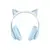 MR4_58158 Навушники накладні xo be38 cats ear colourful lights headband синій 