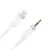 MR4_60199 Адаптер xo nb-r279a ip to 3.5 brushed clear audio cable, білий 