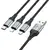 MR4_132445 Кабель hoco x102 fresh 3in1 charging data cable (lightning, micro, type-c) 1m, чорний 