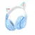 MR4_132472 Навушники накладні hoco w42 cat ears over-ear bt headphones bt5.3 crystal синій 