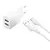MR4_134579 Мережевий зарядний пристрій xo l109 (eu) dual usb-a 2.4a charger with type-c cable, білий 