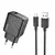 MR4_135628 Мережевий зарядний пристрій hoco cs21a rich single port qc3.0 charger set (micro), (eu), чорний 