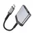 MR4_137360 Адаптер аудіо hoco ls39 type-c to type-c+3.5 digital audio converter 1.5m metal, сірий 