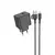 MR4_137602 Мережевий зарядний пристрій borofone bas12a erudite single port 18w, qc3.0, 1usb + micro, чорний 