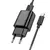 MR4_138125 Мережевий зарядний пристрій hoco c134a solid single-port charger set 2.4a (type-c), чорний HOCO