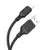 MR4_139101 Кабель hoco x90 cool silicone charging data cable для lightning, 2.4a, 1 m, чорний HOCO