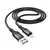 MR4_139629 Кабель hoco x72 creator silicone charging data cable для lightning 2,4a, 1m, чорний 