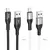 MR4_139629 Кабель hoco x72 creator silicone charging data cable для lightning 2,4a, 1m, чорний 