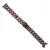 MR4_139990 Ремінець для xiaomi mi band 8, 9, 10 3-bead metal band gold 