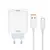 MR4_140467 Мережевий зарядний пристрій xo l164 (eu) 120w fast charger для xiaomi type-c cable (factory cable), білий 