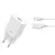 MR4_140365 Мережевий зарядний пристрій xo l127 usb-a qc18w fast charging charger with lightning cable, білий 