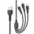 MR4_140334 Кабель xo nb230 2.4a rock series 3in1 data cable, чорний 