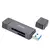 MR4_141560 Картридер hoco hb45 spirit 2in1 usb, type-c 3.0 card reader, сірий 