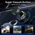 MR4_143688 Автотримач xo c170 vacuum suction cup manual latch magnetic holder, сірий 