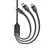 MR4_143982 Кабель hoco u104 3in1 ultra fast charging cable (lightning, micro, type-c) 6a, 1,2m, чорний 
