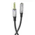 MR4_143987 Подовжувач audio hoco upa20 3.5 audio extension cable male to female (l=2m) 2m, metal, сірий 
