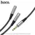 MR4_143989 Адаптер аудіо hoco upa21 2in1 3.5 audio adapter cable (male to 2x female) 0.25m, темно-сірий 