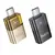 MR4_145289 Перехідник otg hoco ua36b c male to usb female otg transparent adapter, чорний HOCO
