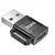 MR4_145276 Перехідник hoco ua31d usb male to type-c female usb2.0 adapter, чорний 