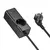 MR4_145091 Мережевий подовжувач hoco ns9 wisdom 1-position (pd67w, 3c1a) desktop socket (eu, ger), чорний 