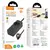 MR4_145091 Мережевий подовжувач hoco ns9 wisdom 1-position (pd67w, 3c1a) desktop socket (eu, ger), чорний 