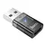 MR4_145613 Перехідник hoco ua36c usb male to c female usb2.0 transparent adapter, чорний HOCO
