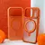 MR4_145996 Чохол rock guard transparent magnetic (anti-drop lens protection) для iphone 17 pro помаранчевий 