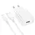 MR4_146066 Мережевий зарядний пристрій borofone ba74a aspirer 1usb, 2.1a + cable micro бiлий BOROFONE